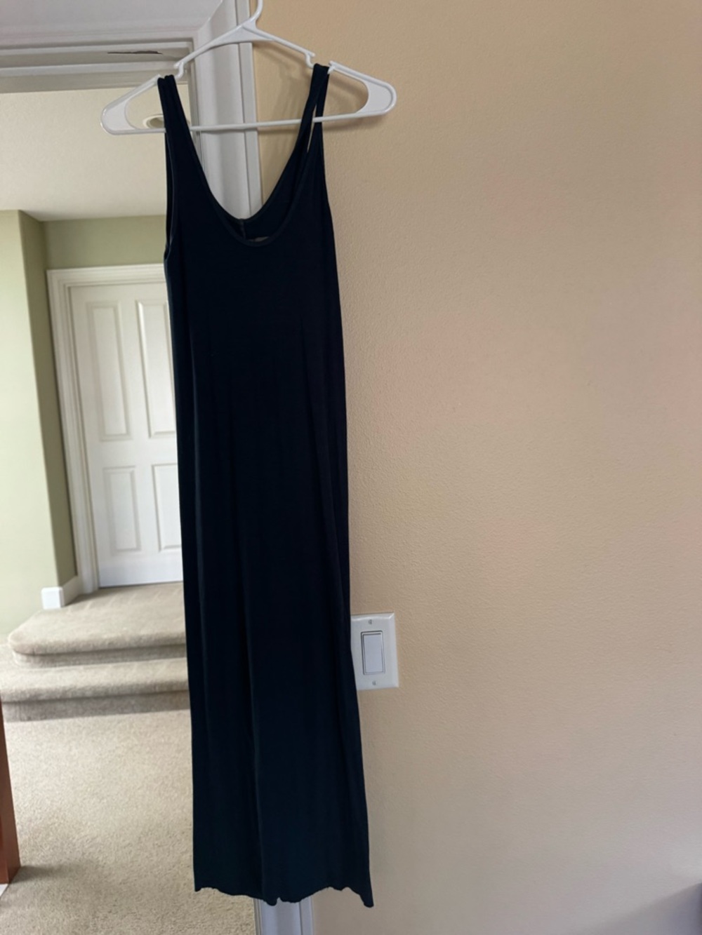 Enza Costa Black Tank Maxi Dress